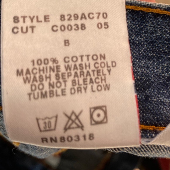 VINTAGE LUCKY BRAND sz 8 (29) "LOWERED PEANUT' BLUE JEANS. - Picture 6 of 7